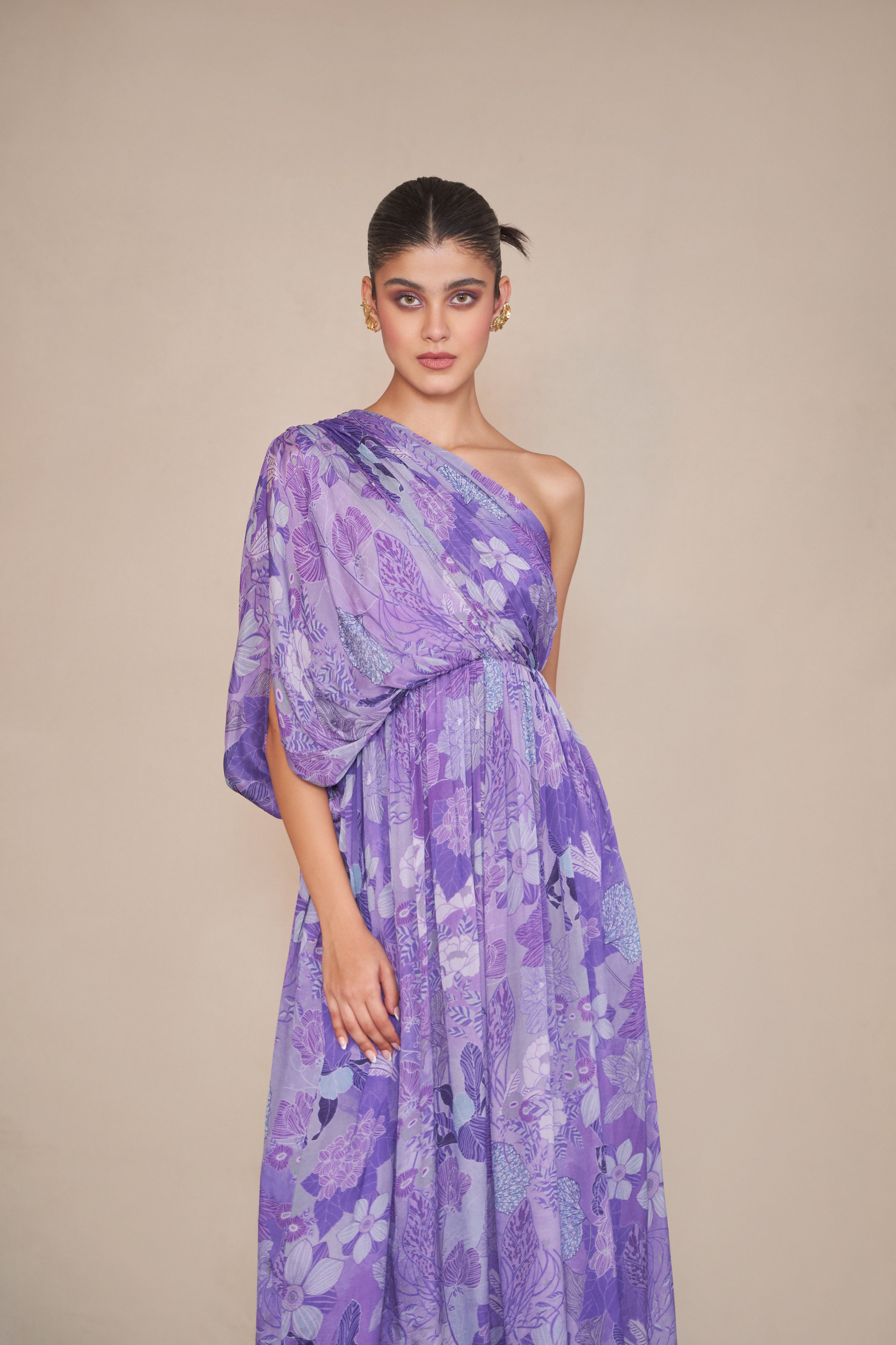 LILAC ONE SHOULDER DRESS