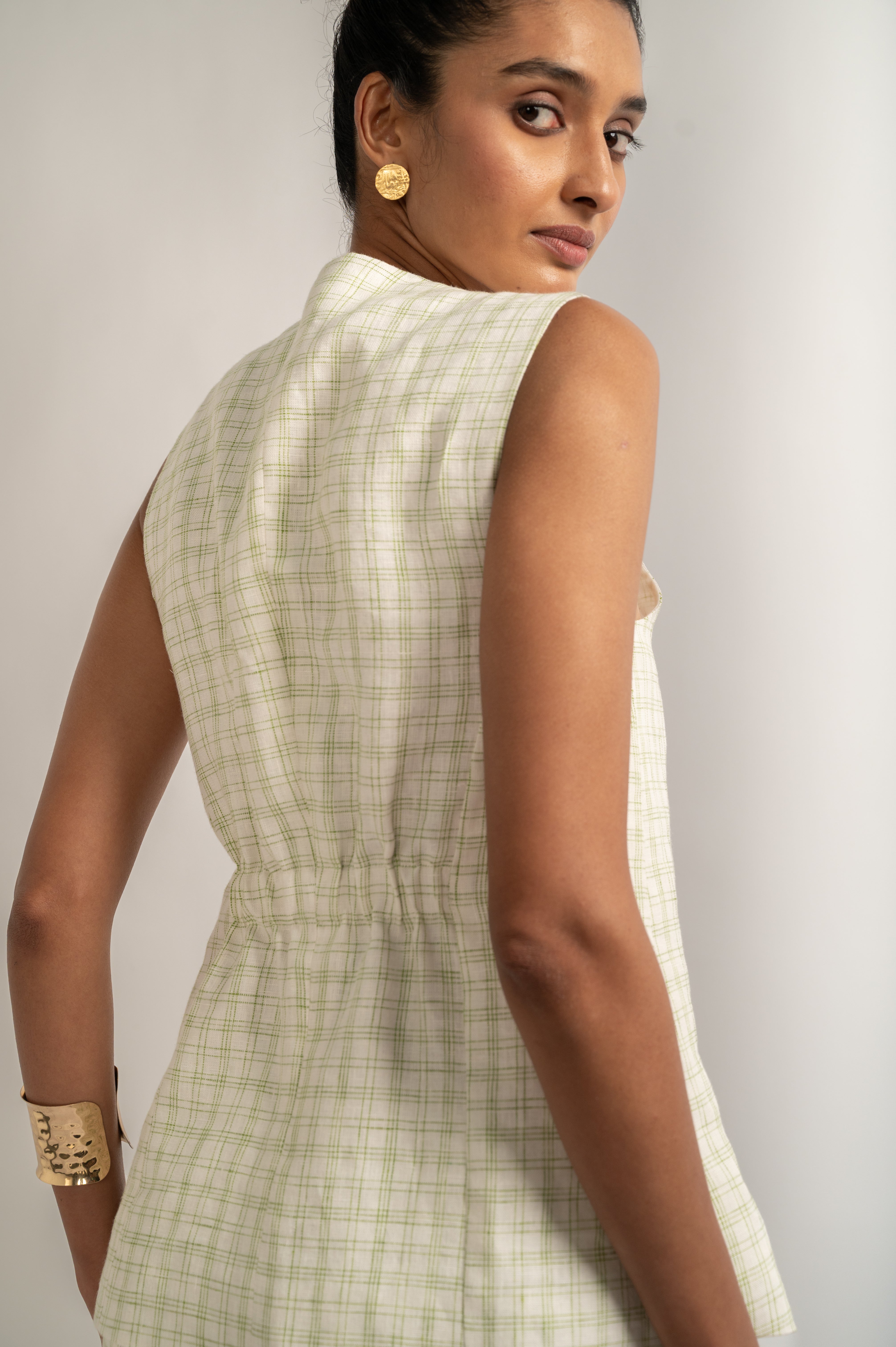 CHECKERED LINEN CO-ORD SET