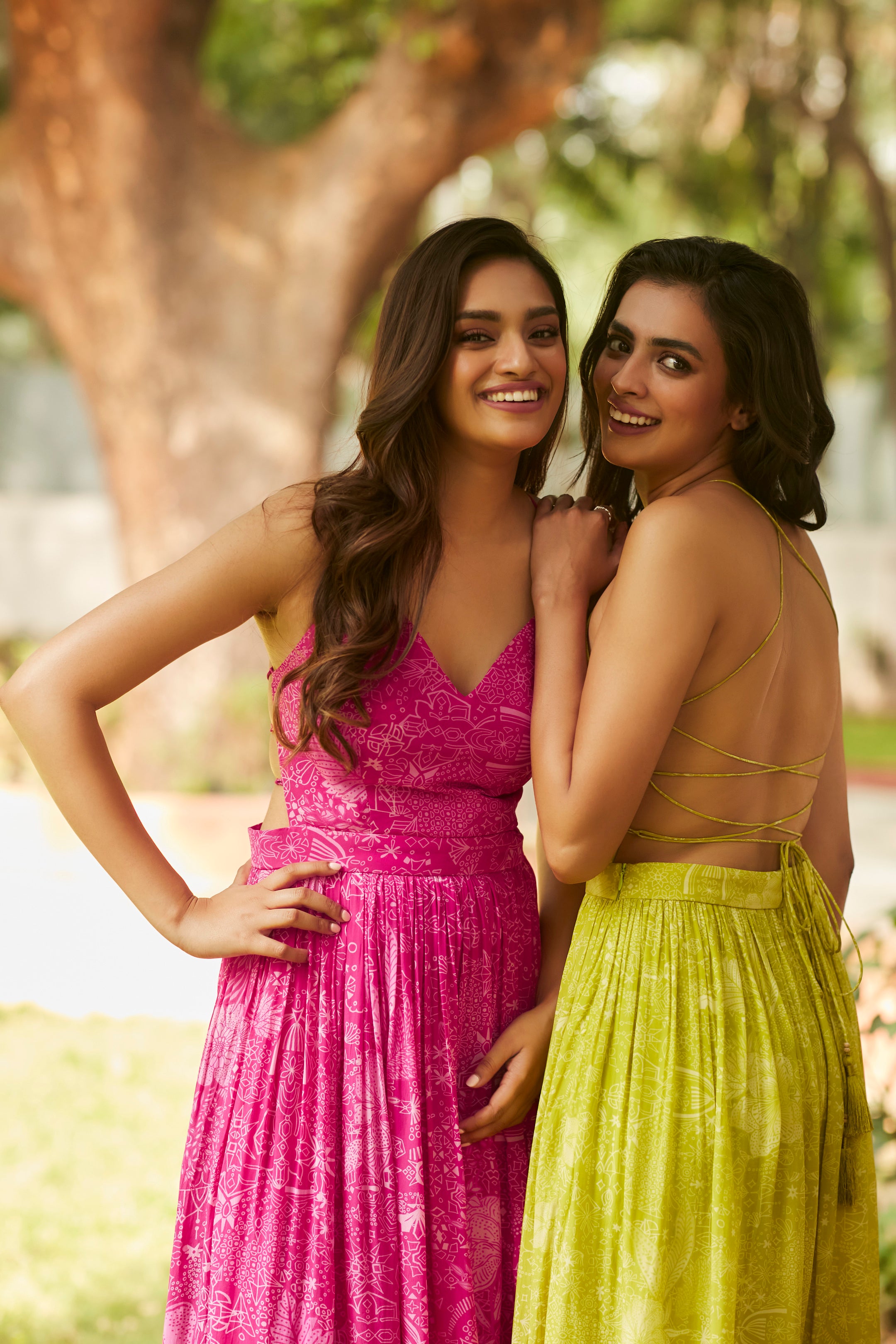 FUSCHIA STRAPPY DRESS