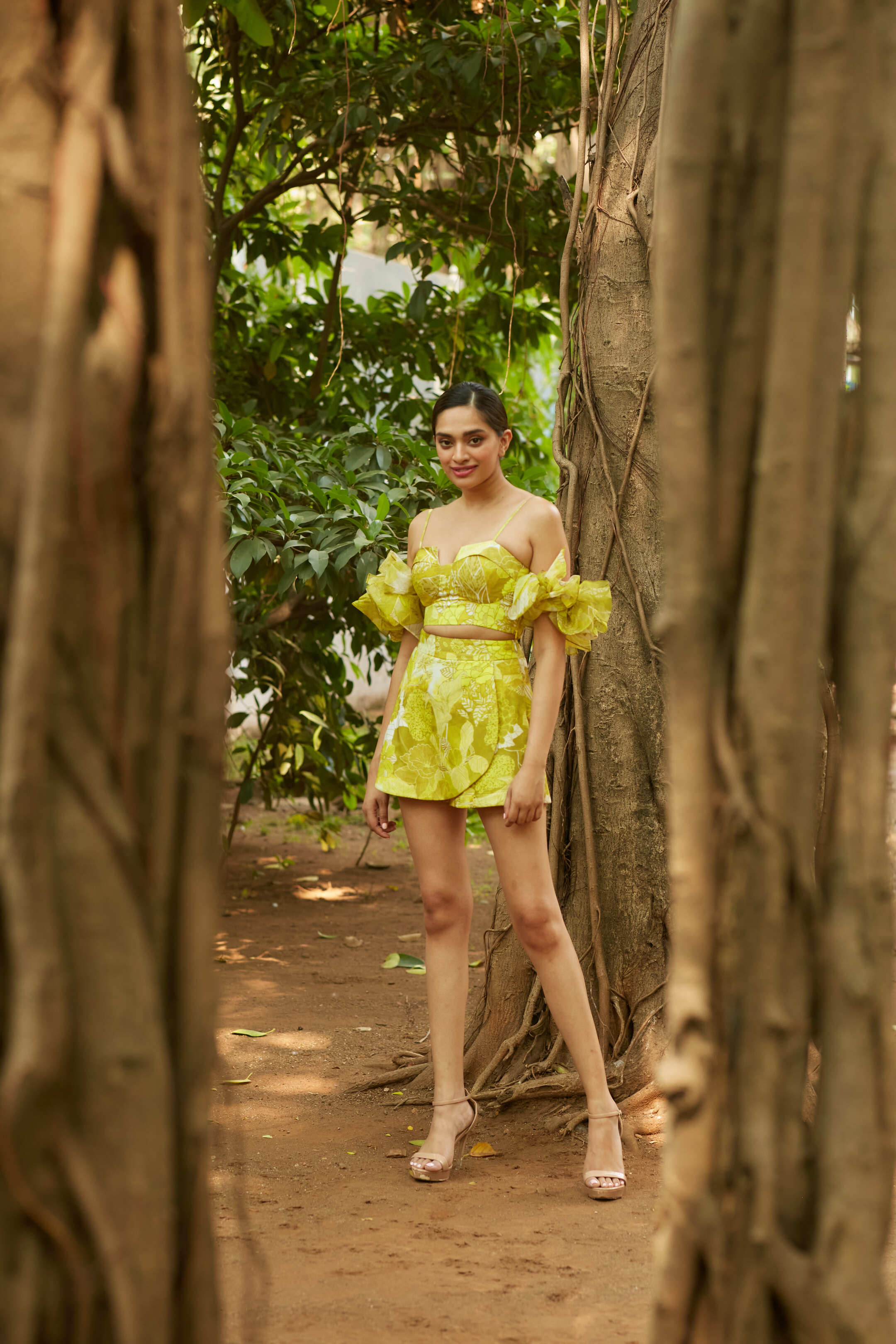 TUSCANY ORGANZA TOP AND SKORTS CO-ORD SET