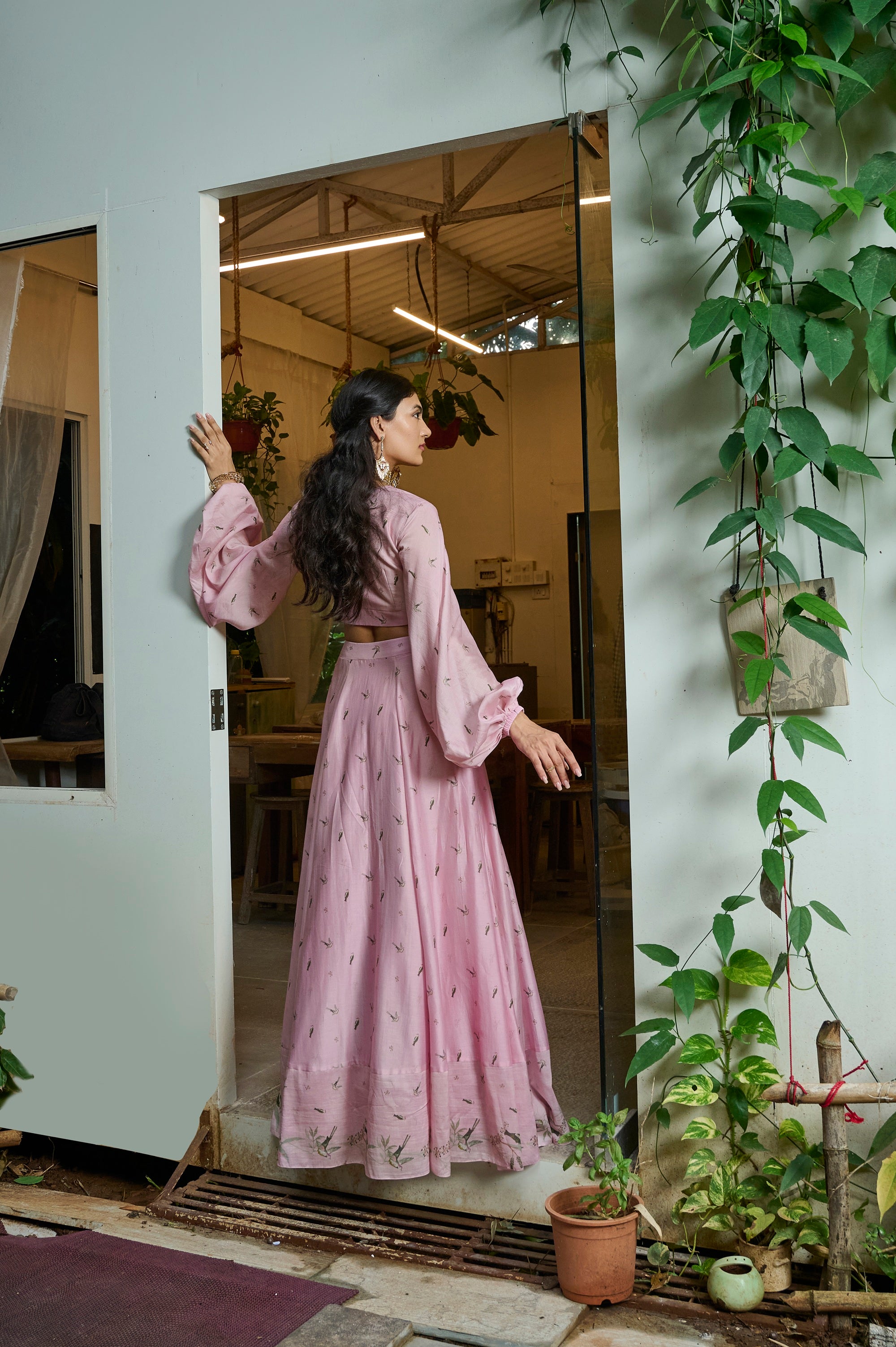 PINK SPARROWS LEHENGA