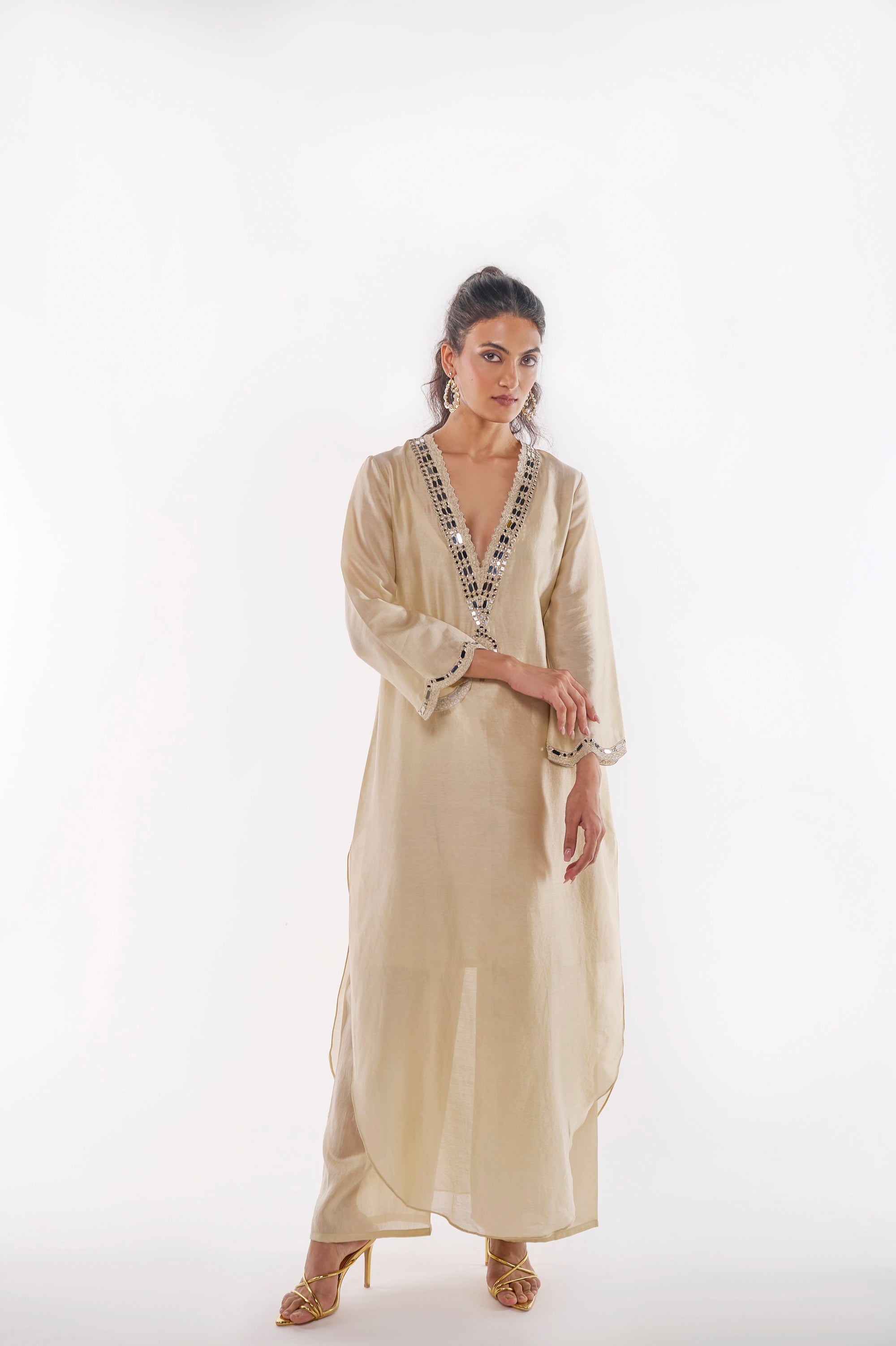 IVORY PEARL KAFTAN SET