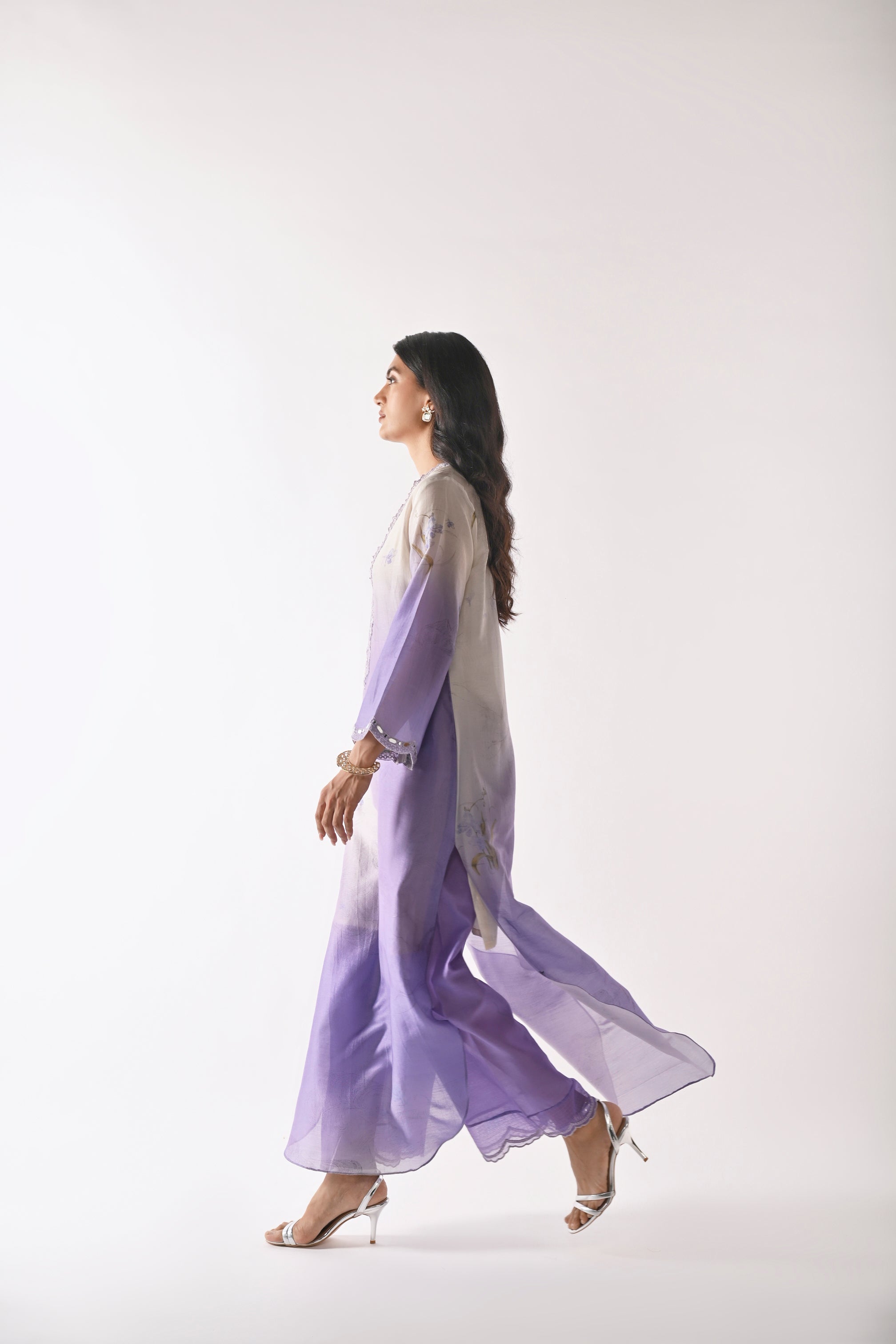 PURPLE POEM KAFTAN SET