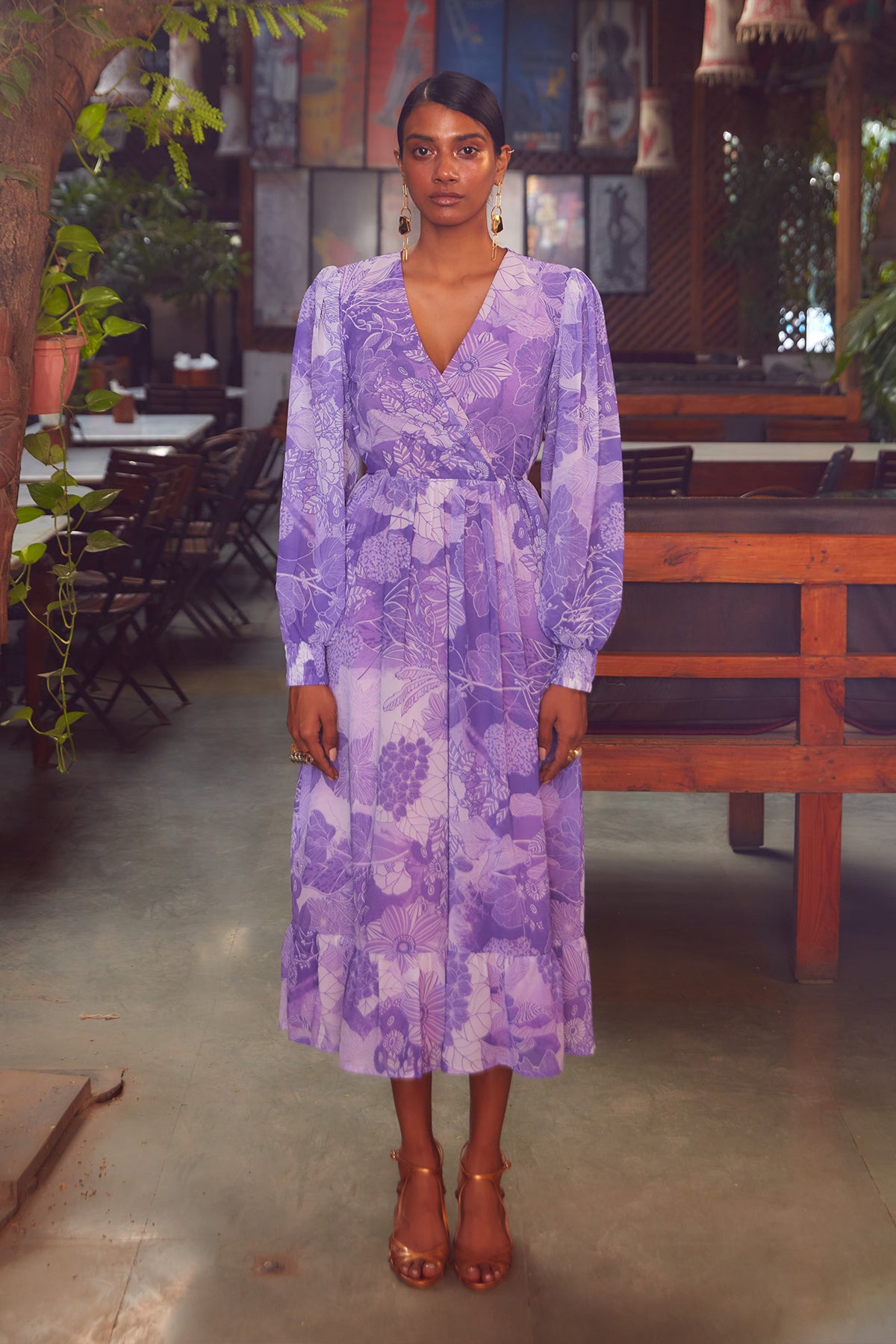 ORCHID MIDI DRESS