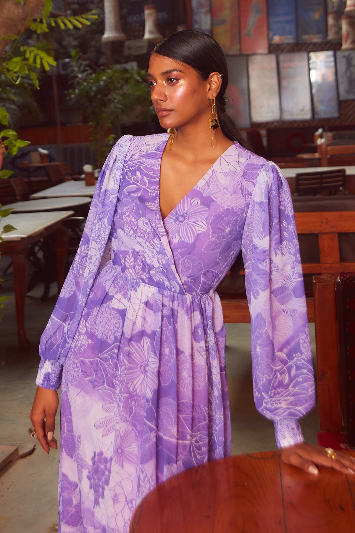 ORCHID MIDI DRESS
