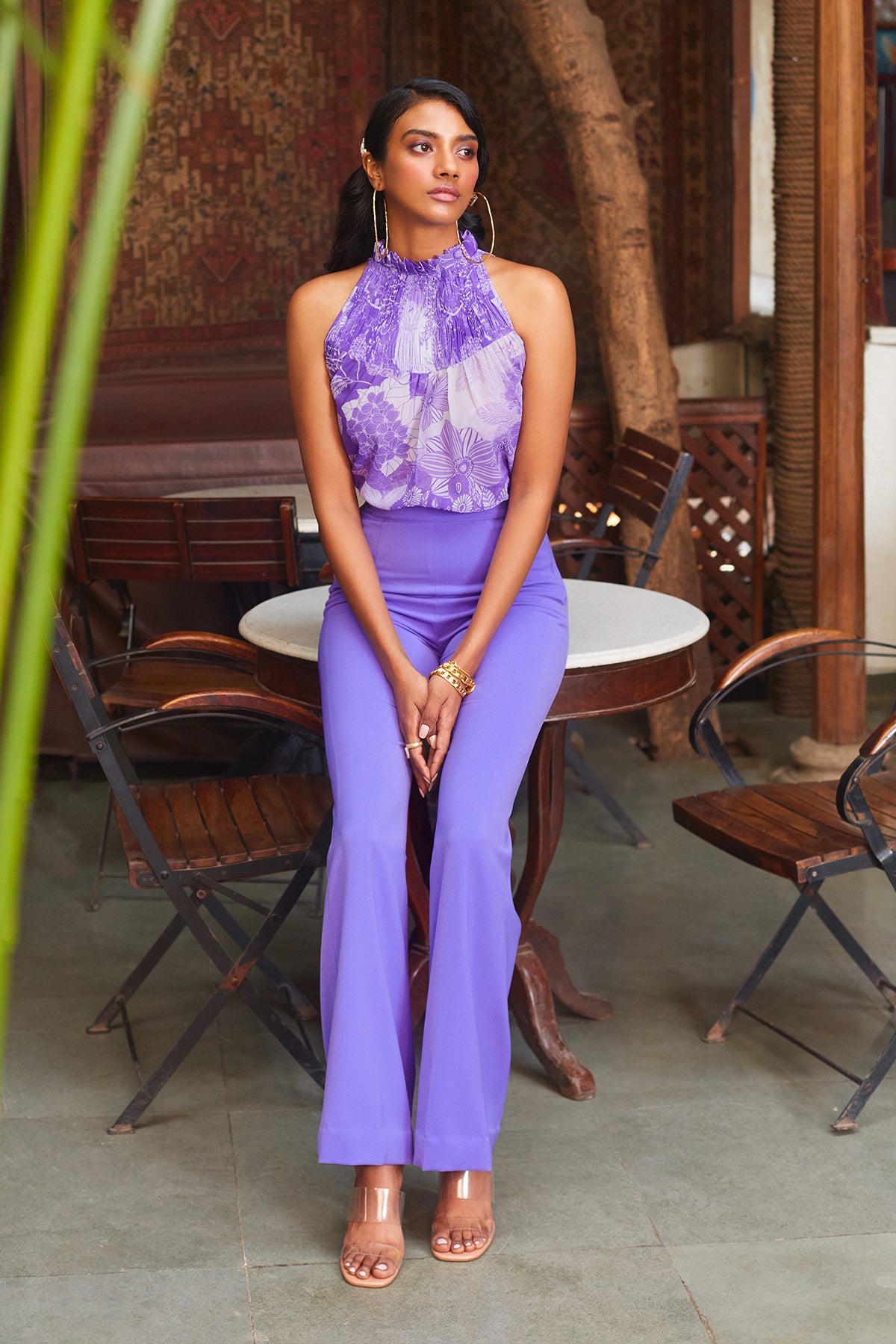 ORCHID RUFFLE TOP