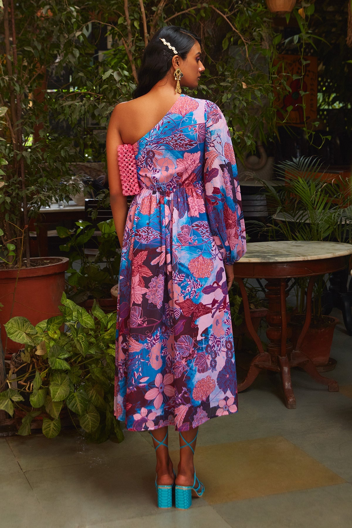 ONE SHOULDER SANGRIA MIDI