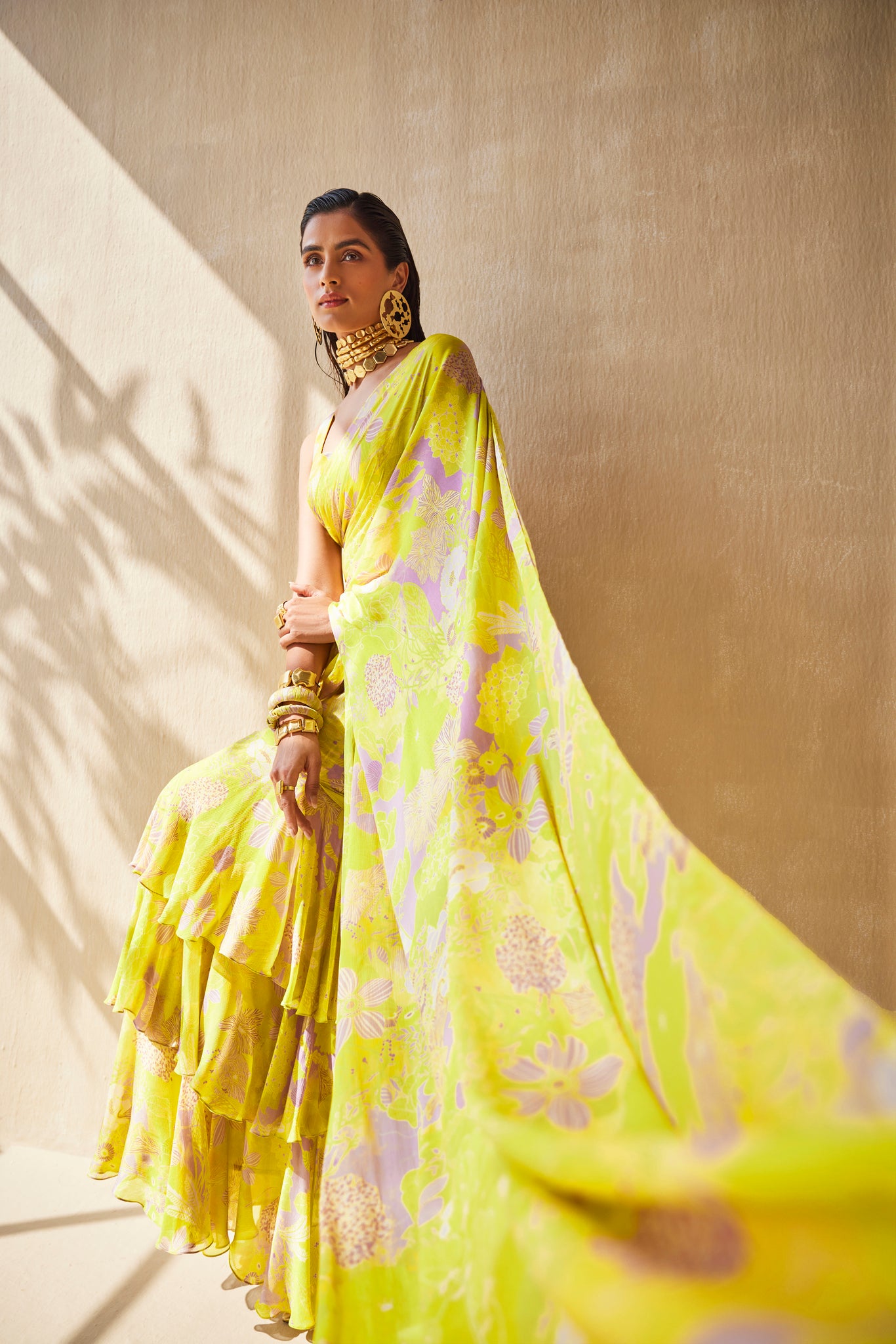 MELLOW DREAM RUFFLE SAREE