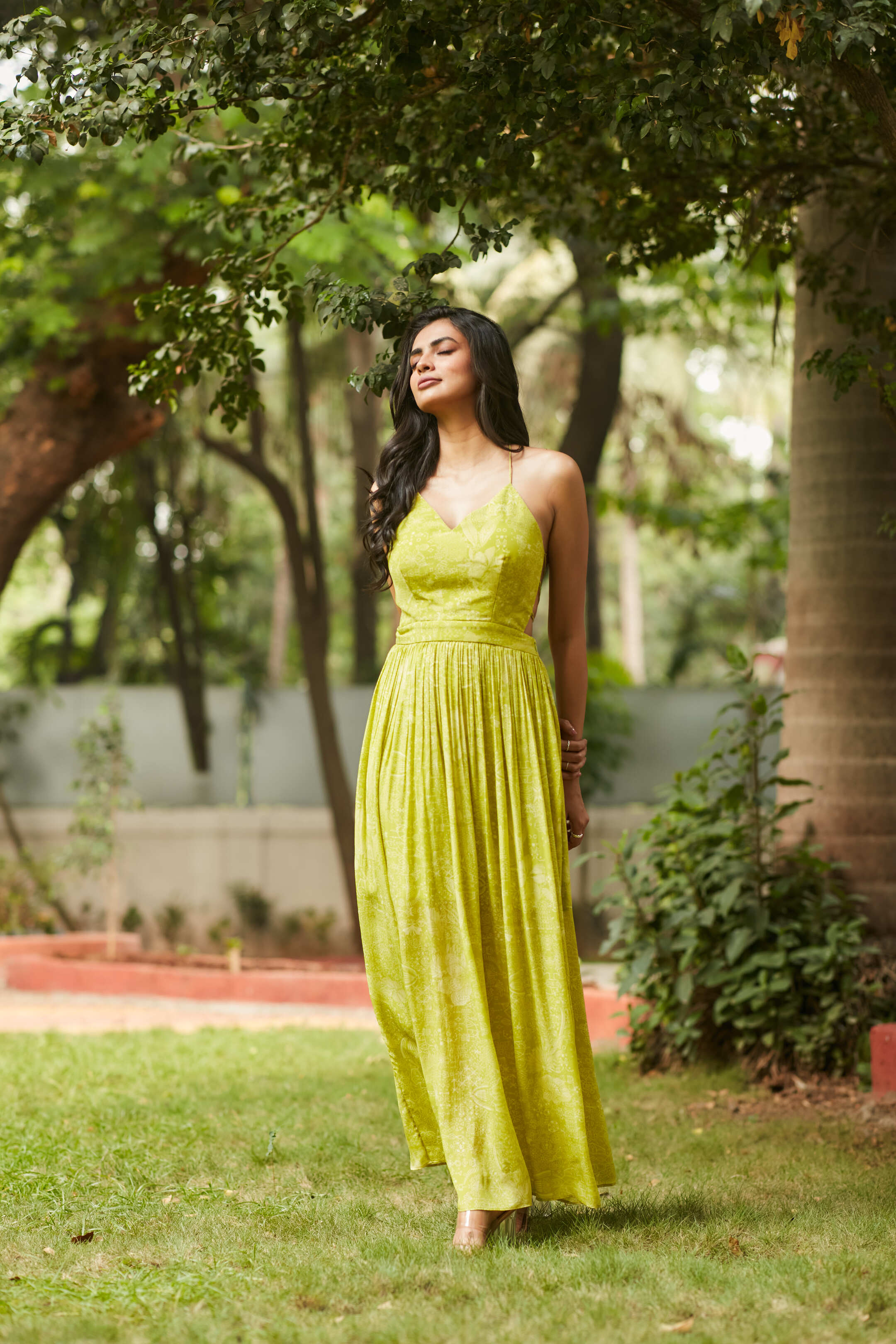 SPRING LIME STRAPPY DRESS