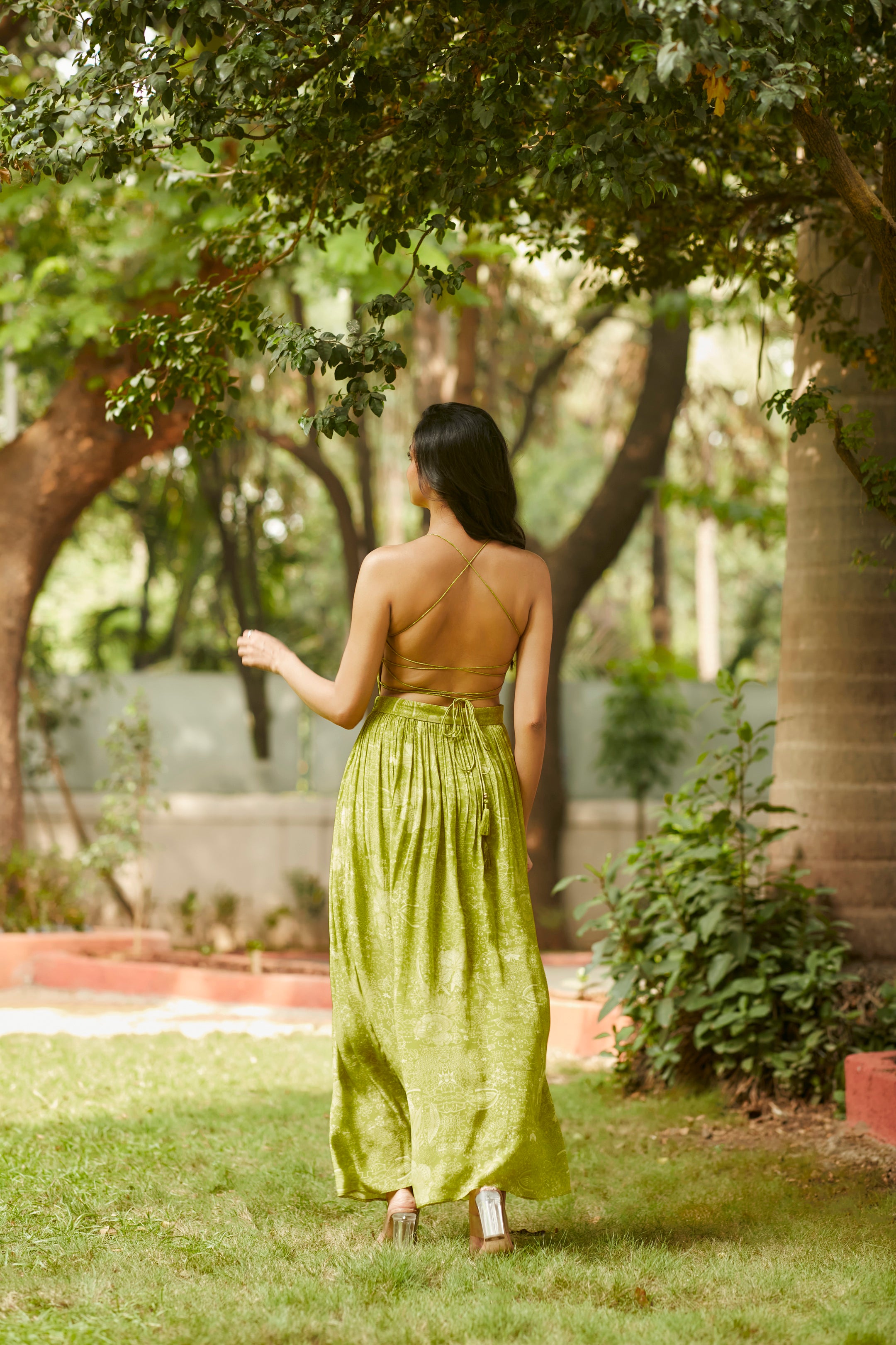 SPRING LIME STRAPPY DRESS