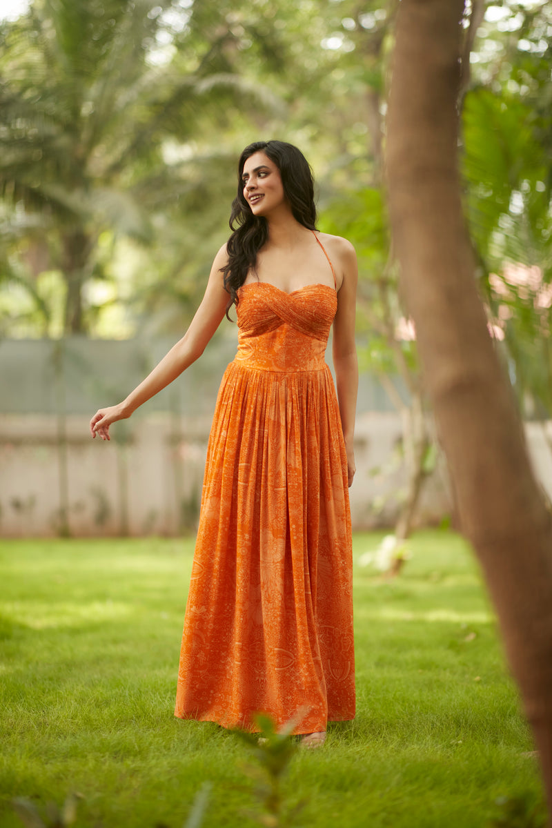 FLAME LILY MAXI DRESS
