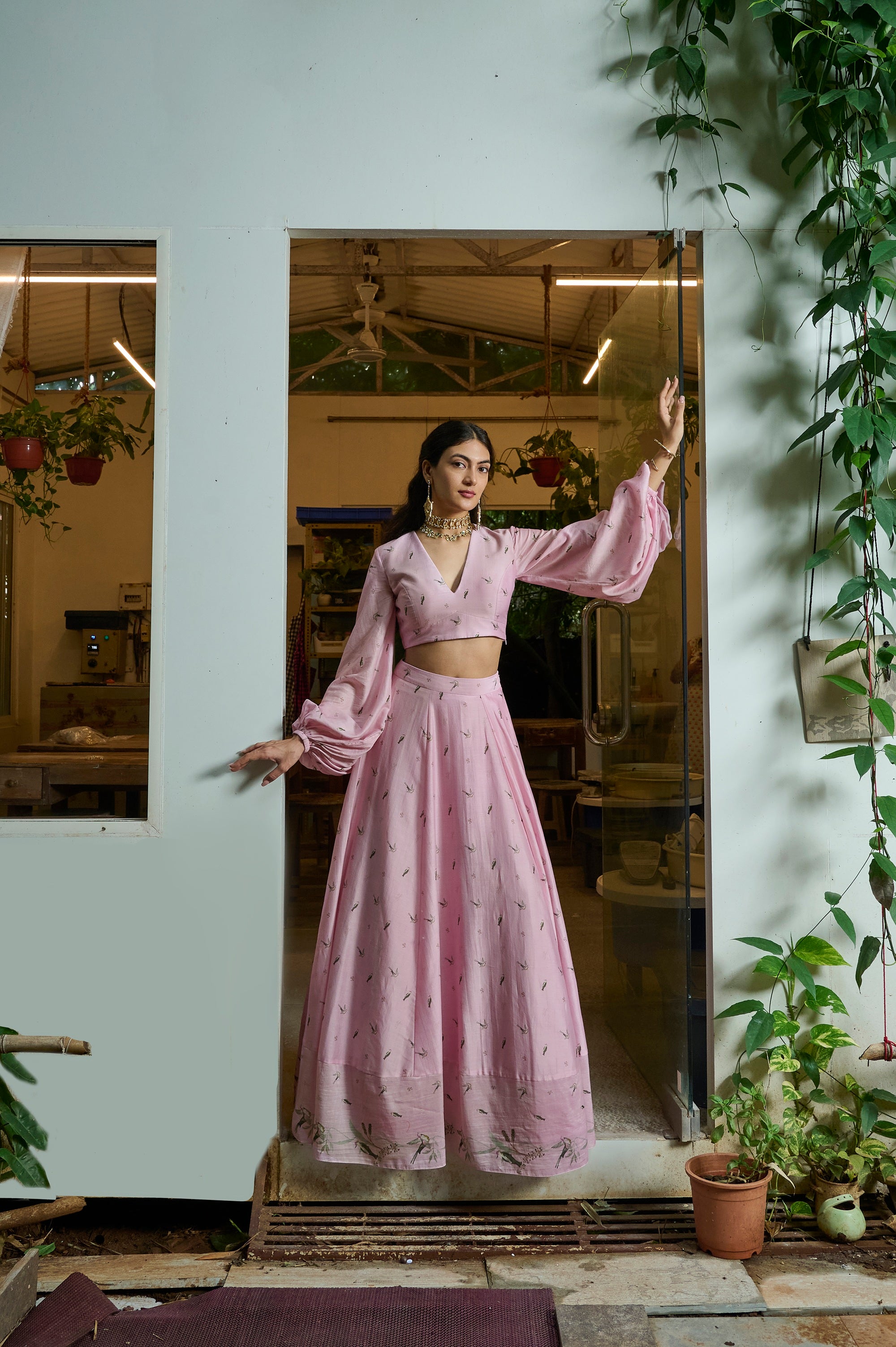 PINK SPARROWS LEHENGA