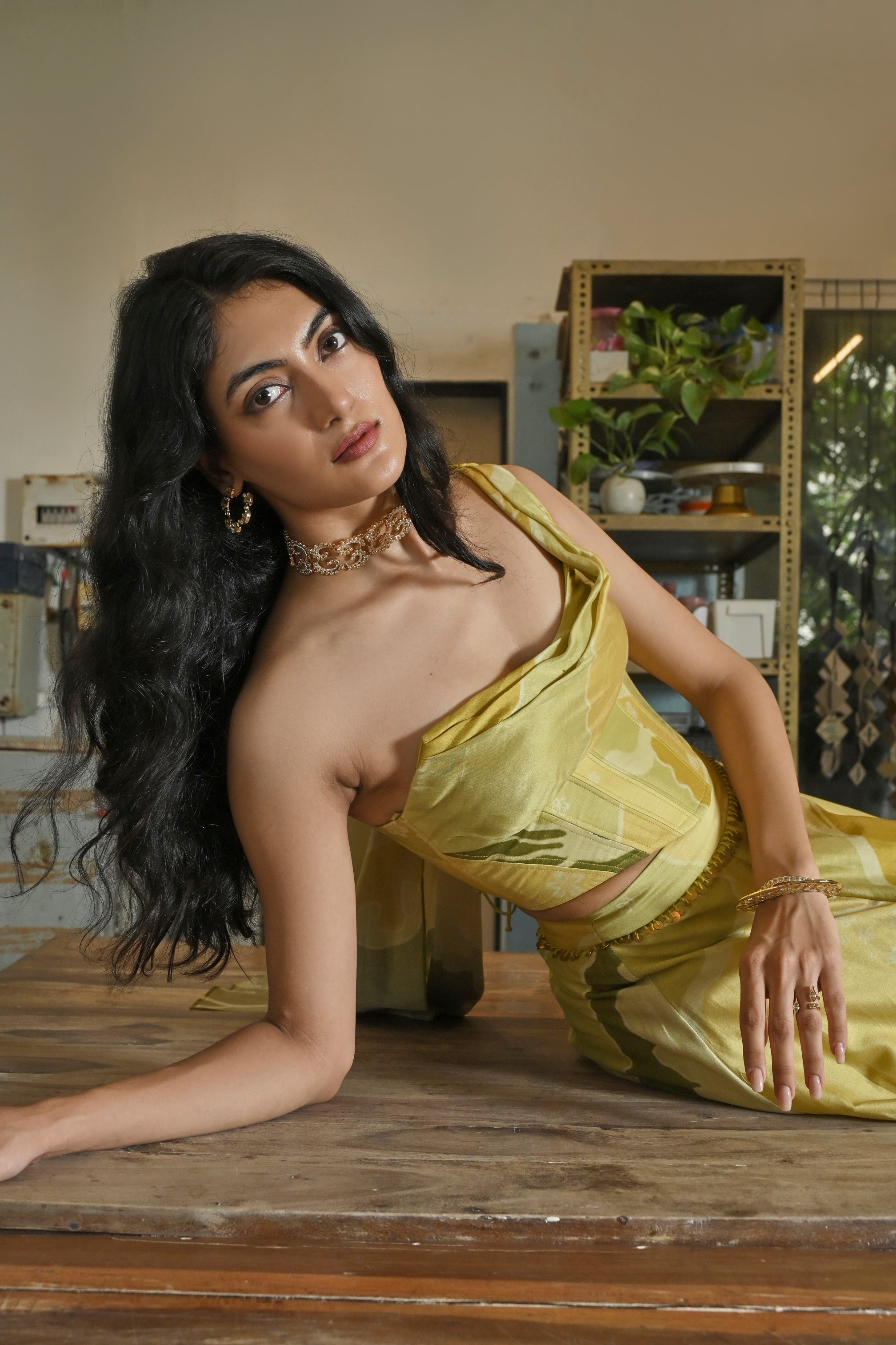 SUNSHINE YELLOW CORSET LEHENGA