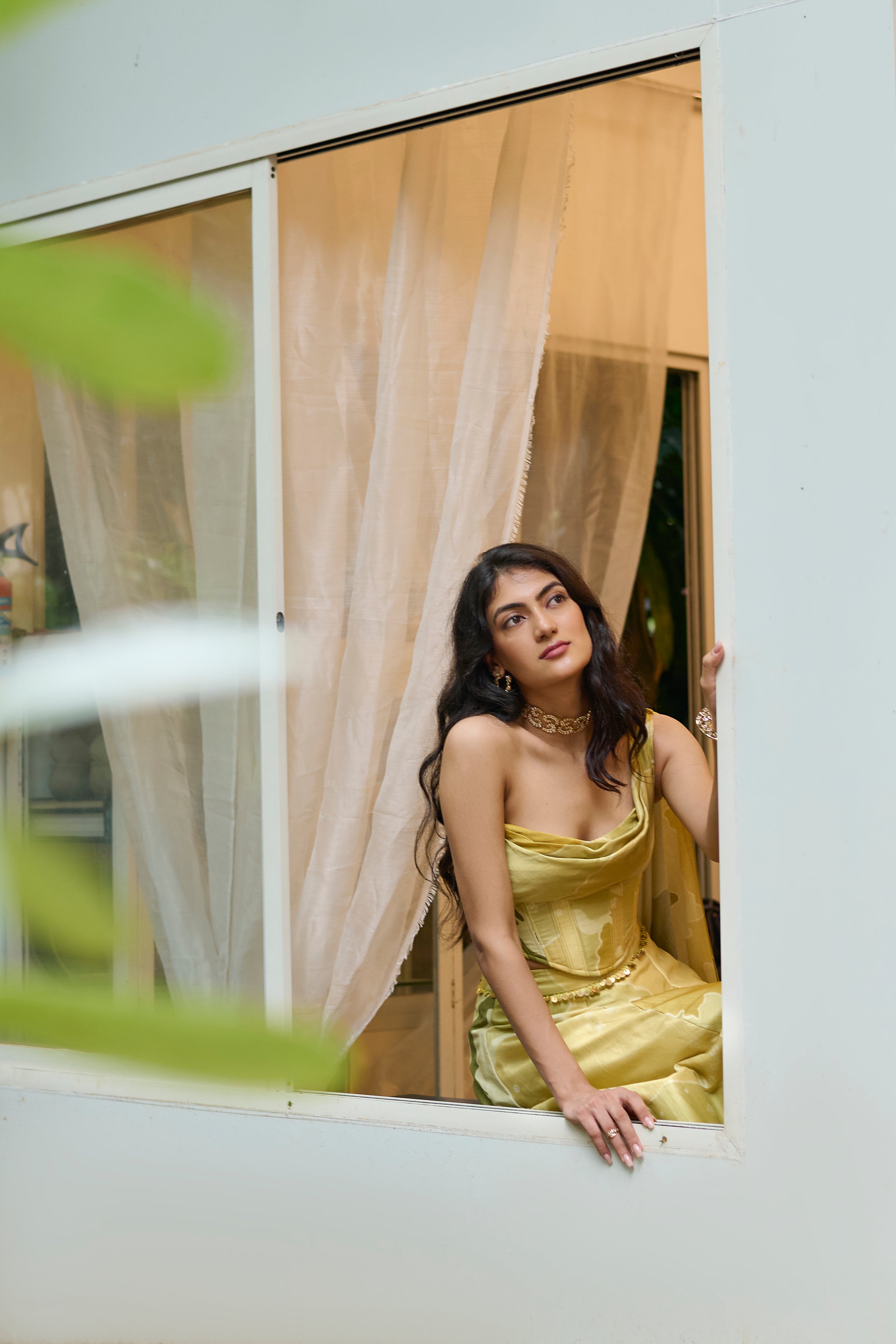 SUNSHINE YELLOW CORSET LEHENGA