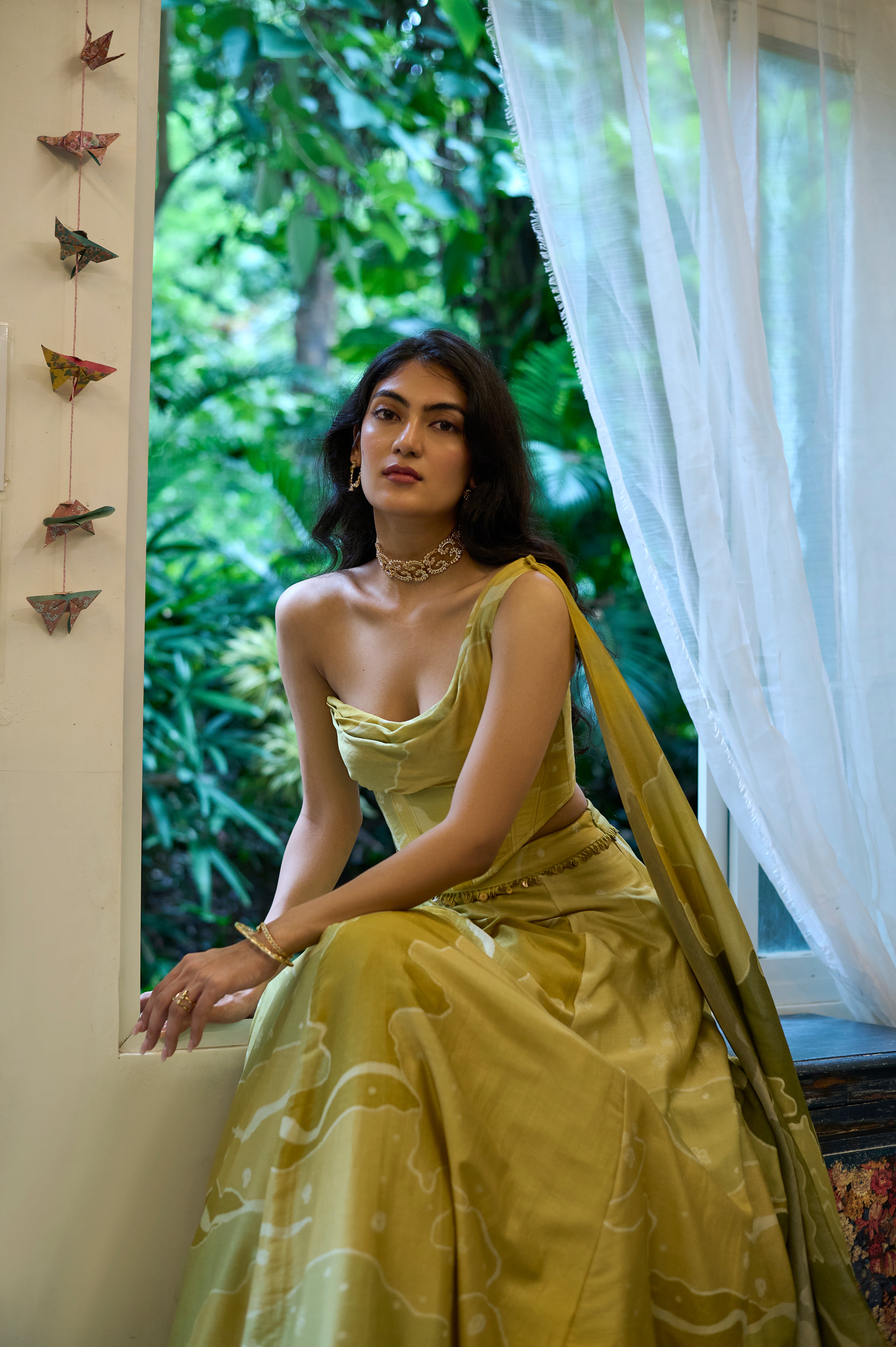 SUNSHINE YELLOW CORSET LEHENGA