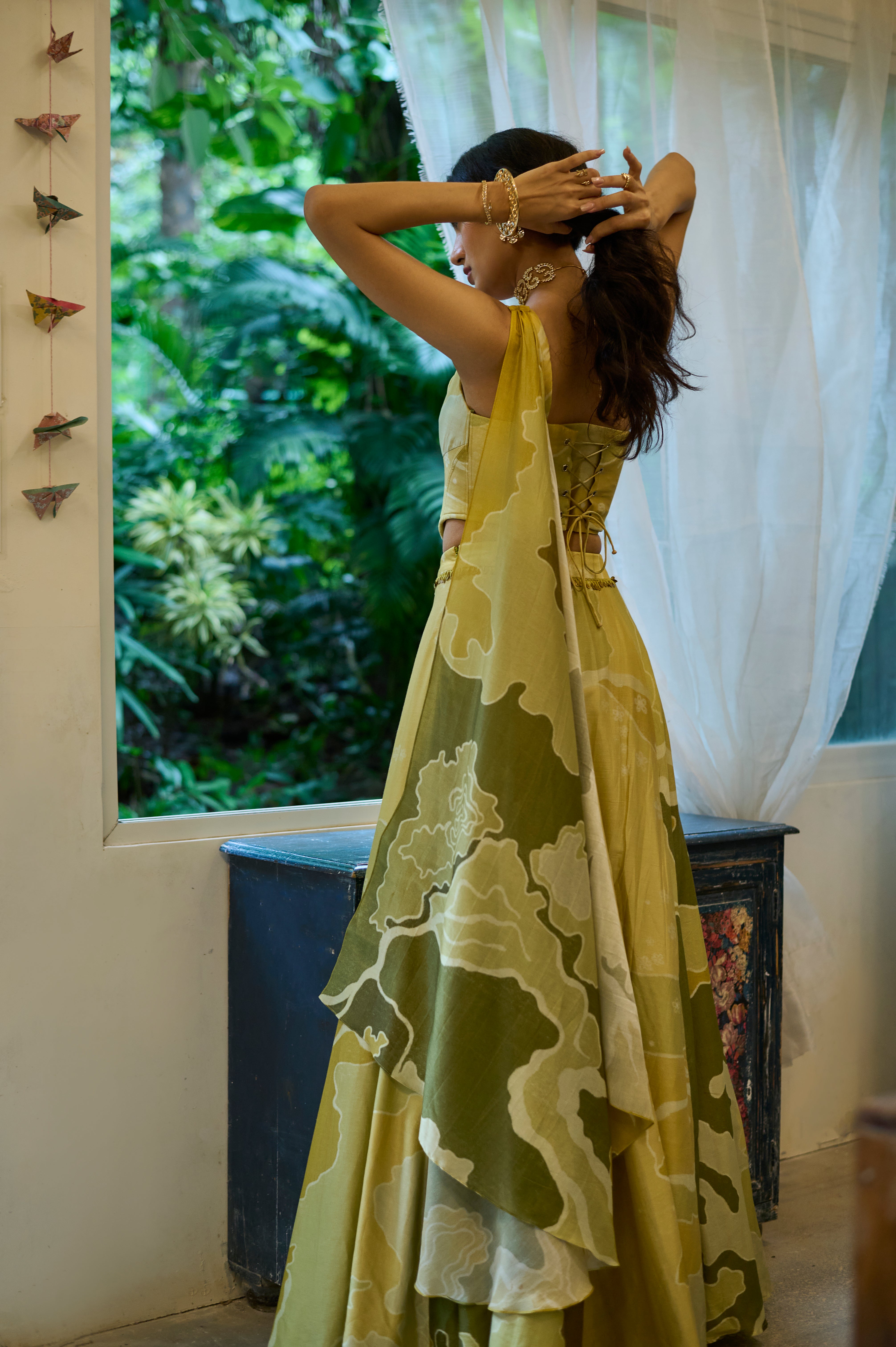 SUNSHINE YELLOW CORSET LEHENGA