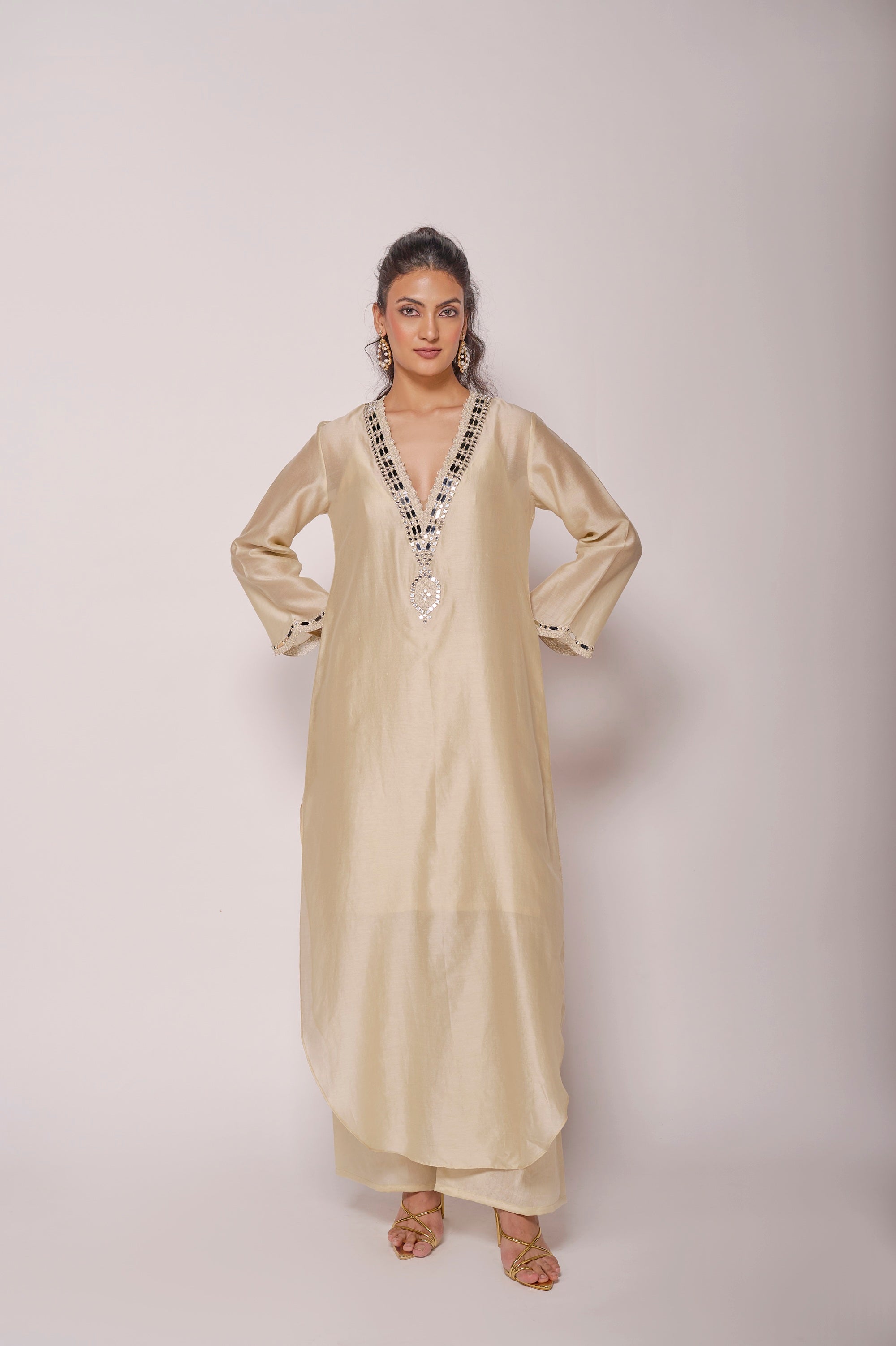 IVORY PEARL KAFTAN SET