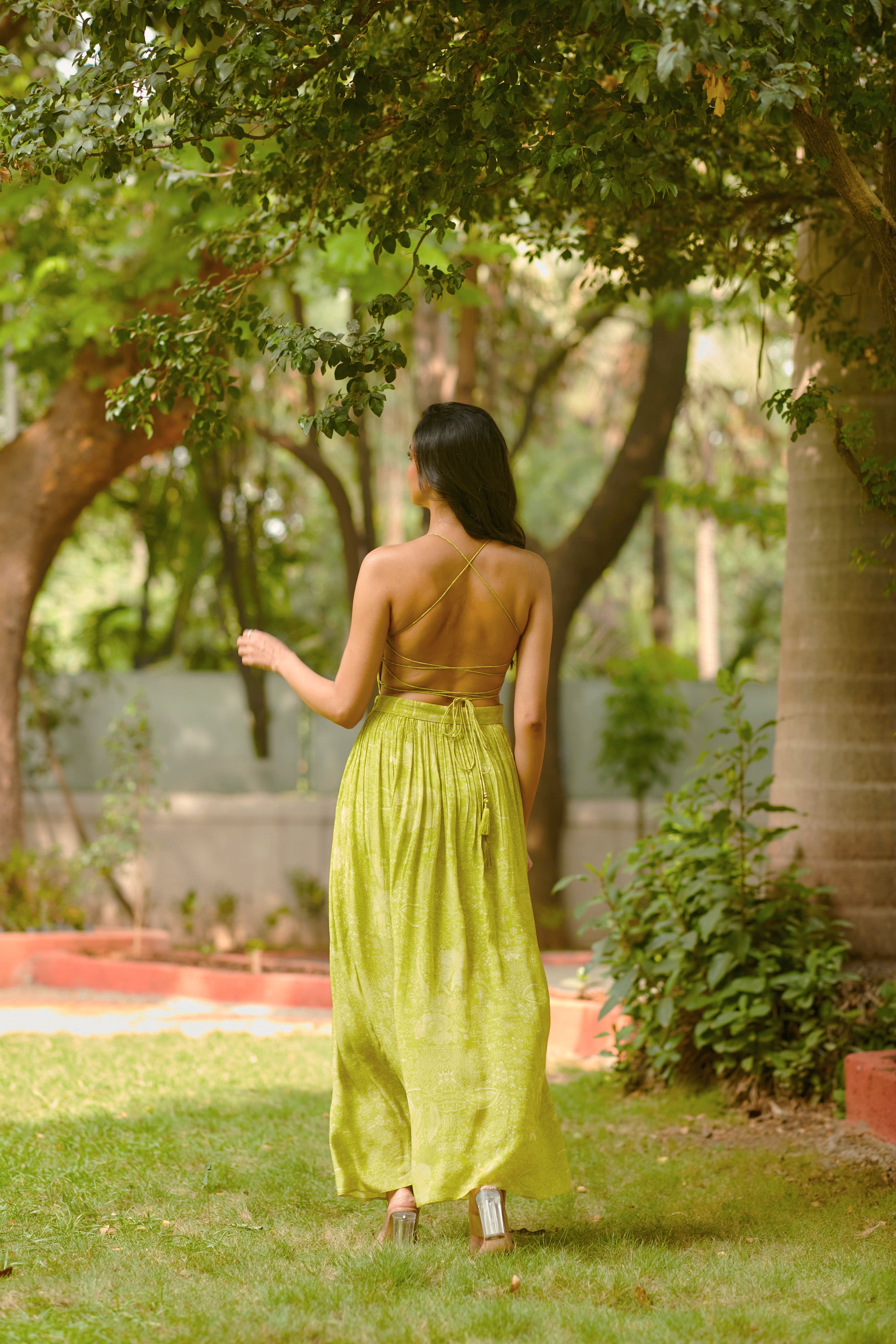 SPRING LIME STRAPPY DRESS